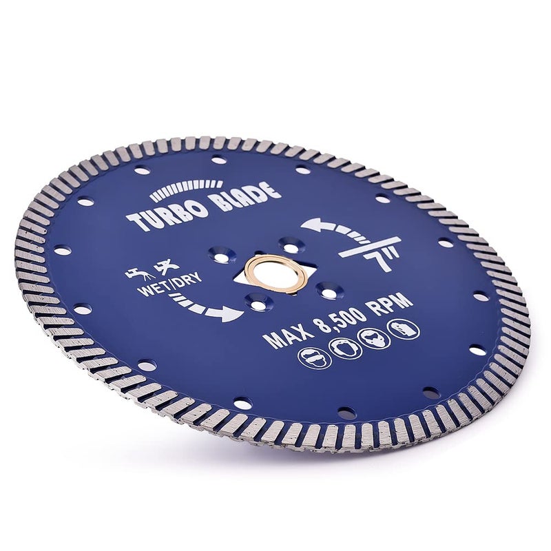 OSCEH 7" Diamond Turbo Blade Granite Diamond Blade for Granite Marble Porcelain Tile Wet/Dry Cutting - Image 3